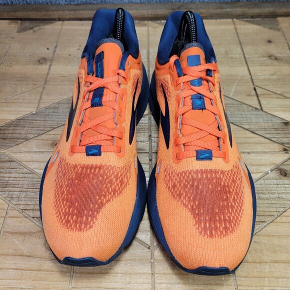 Brooks Launch 9 Mens 8D Orange Blue 1103861D854 Running Athletic Sneakers - Picture 3 of 14